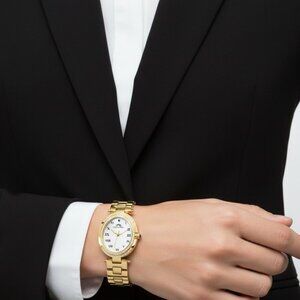 NWT Authentic Porsamo Bleu South Sea Oval Crystal Quartz Women's Watch